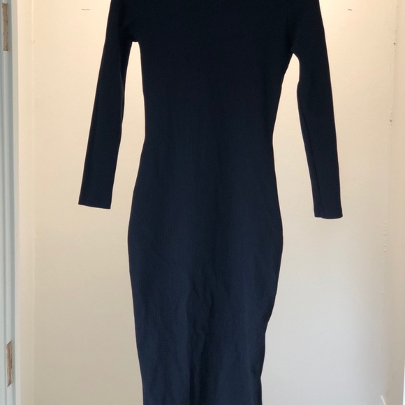 Nadia Tarr Ribbed Scuba Cocktail Dress, Black - Picture 4 of 6